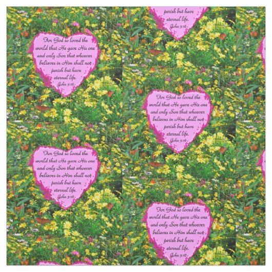 ROZE PATCHWORK JOHN 3:16 BLOEMENSTOF STOF (Swatch)