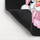Roze Patchwork Kerstman Borstkanker Bewustzijn Chr Muismat (Hoek)