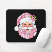 Roze Patchwork Kerstman Borstkanker Bewustzijn Chr Muismat (Met muis)