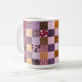 Roze Patchwork Koffiemok ☕💖 (Voorkant links)