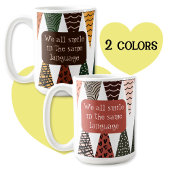 Roze Patchwork Vlag Doodle Patronen Liefdeszin Koffiemok