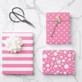 Roze patronen Papierblad samenvoegen Inpakpapier Vel