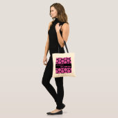 Roze patroon Beste vriend ooit - Aangepaste naam V Tote Bag (Voorkant (model))