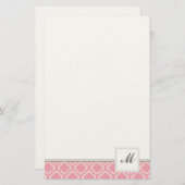 Roze patroon briefpapier (Voorkant / Achterkant)