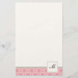 Roze patroon briefpapier
