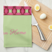 Roze Patroon Detail Theedoek (Quarter Fold)