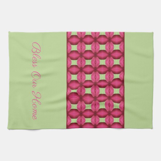 Roze Patroon Detail Theedoek (Horizontaal)