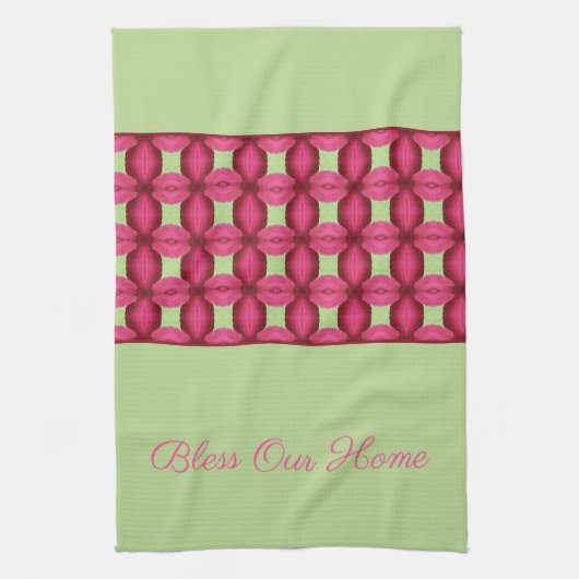 Roze Patroon Detail Theedoek (Verticaal)