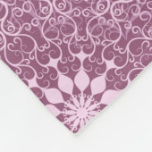roze patroon fleece deken (Hoek)