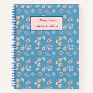 roze patroon florale Notitieboek
