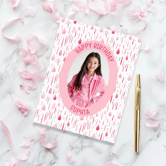 Roze Patroon Foto Kaart