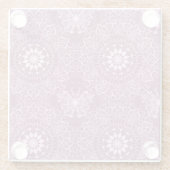 roze patroon glazen onderzetter (Achterkant)