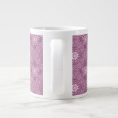 roze patroon grote koffiekop (Achterkant)