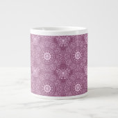 roze patroon grote koffiekop (Voorkant)