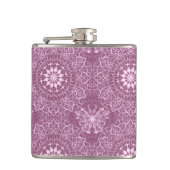  roze patroon heupfles (Voorkant)