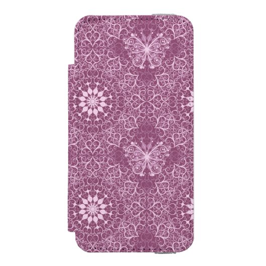  roze patroon incipio iPhone portemonnee hoesje (Voorkant Agenda)