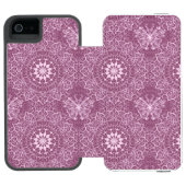  roze patroon incipio iPhone portemonnee hoesje (Agenda Open)