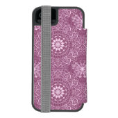  roze patroon incipio iPhone portemonnee hoesje (Agenda Achterkant)
