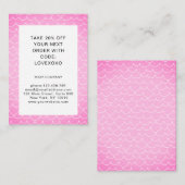 Roze patroon Korting Kaart (Voorkant / Achterkant)