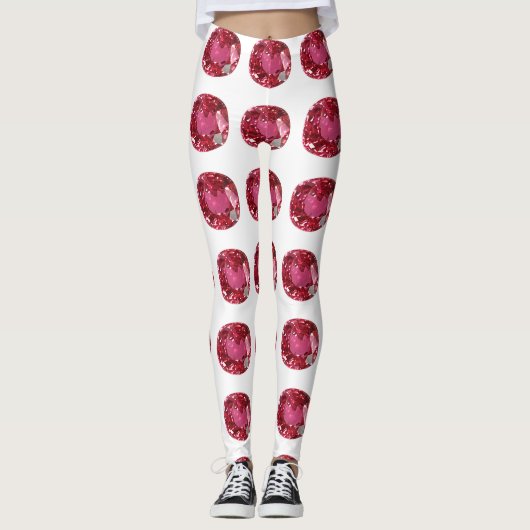 Roze patroon leggings (Voorkant)