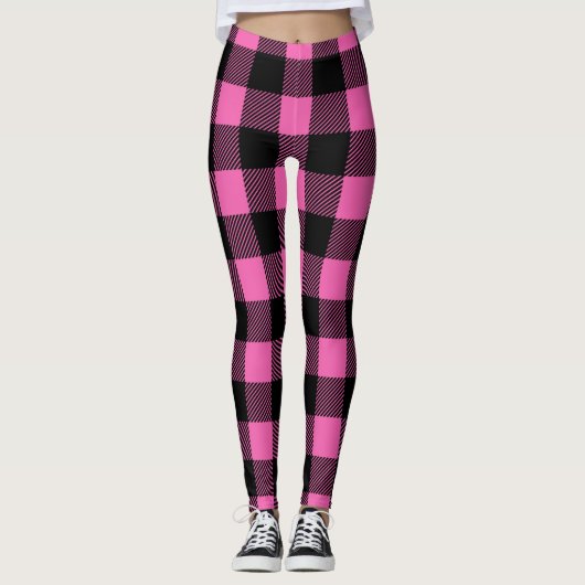 Roze patroon leggings (Voorkant)