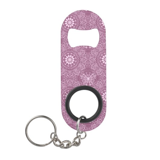  roze patroon mini flessenopener (Voorkant)