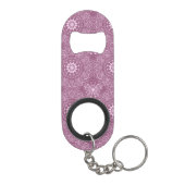  roze patroon mini flessenopener (Achterkant)