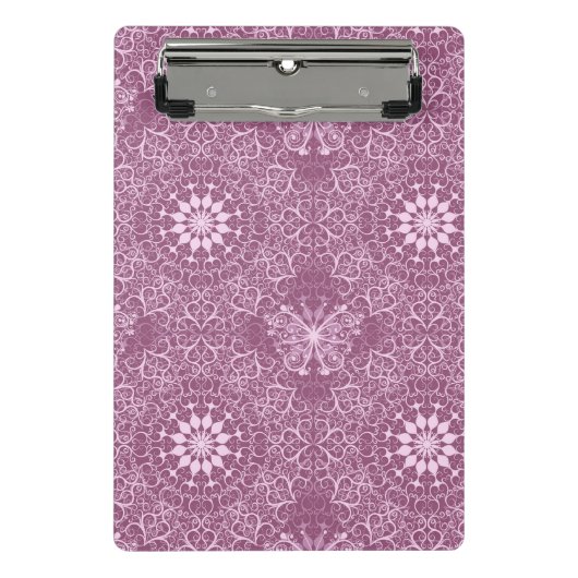 roze patroon mini klembord (Voorkant)