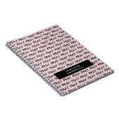 Roze patroon minimalistisch gebed notitieboek (Rechterzijde)