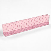 roze patroon naambordje
