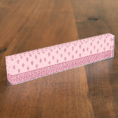 roze patroon naambordje (Zijkant)