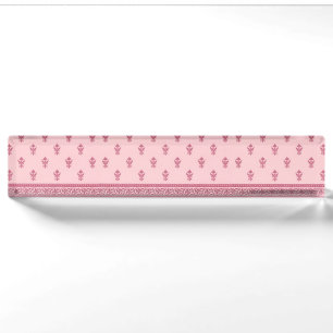 roze patroon naambordje