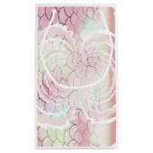 Roze patroon onder de Zee schalen Klein Cadeauzakje (Achterkant)