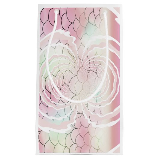 Roze patroon onder de Zee schalen Klein Cadeauzakje (Voorkant)