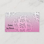 Roze patroon Oogas Visitekaartje (Voorkant)