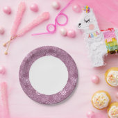  roze patroon papieren bordje (Feest)