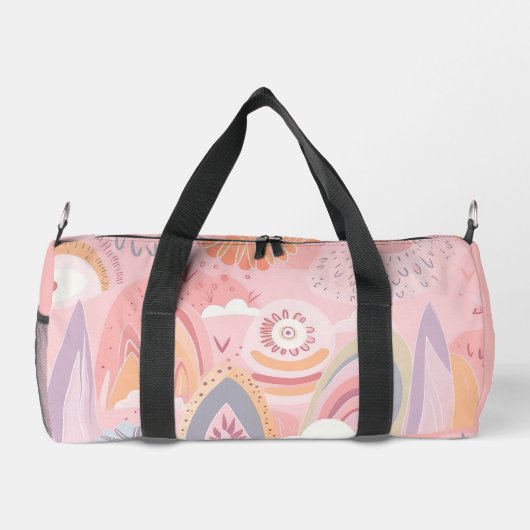  roze patroon plunjezak (Achterkant)