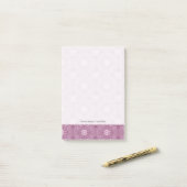  roze patroon post-it® notes (Op bureau)