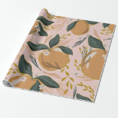 " roze patroon | Retro Gift Wrap Cadeaupapier (Uitgerold)