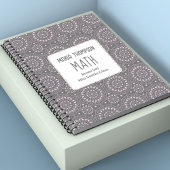 Roze Patroon School Gepersonaliseerd Notitieboek