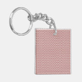 Roze Patroon Sleutelhanger Minimalistische Estheti (Voorkant Links)