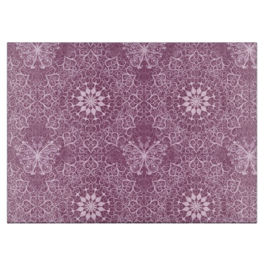  roze patroon snijplank (Voorkant)