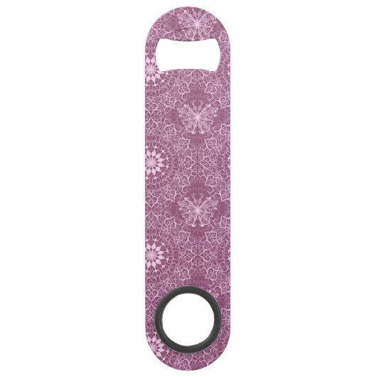 roze patroon speed flessenopener (Achterkant)