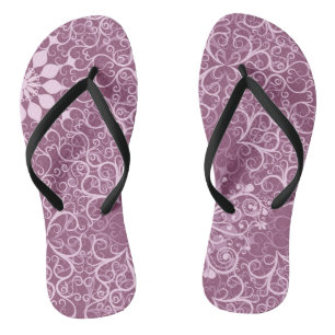 roze patroon teenslippers