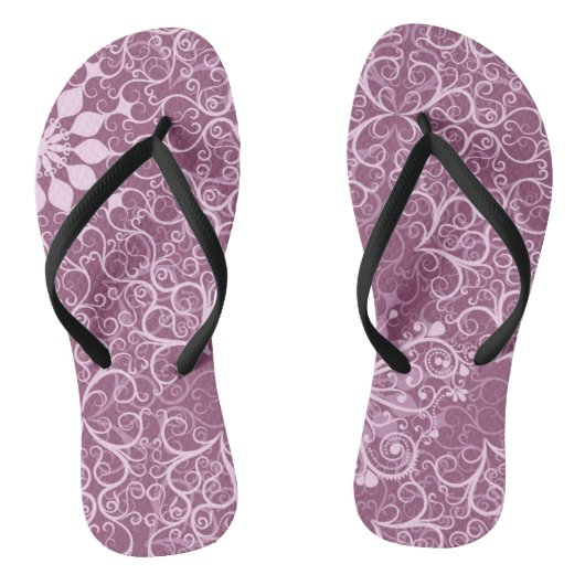  roze patroon teenslippers (Voetbed)