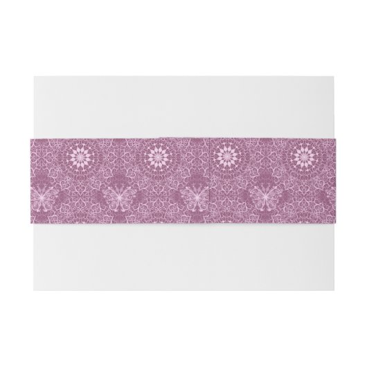  roze patroon uitnodigingen wikkel (Achterkant Voorbeeld)