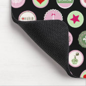 Roze patroon voor de liefde voor Parijs Muismat (Hoek)