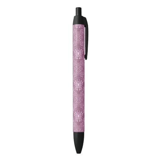 roze patroon zwarte inkt pen (Achterkant (Verticaal))