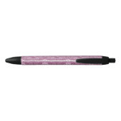 roze patroon zwarte inkt pen (Achterkant)