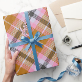 Roze patroonkerstmis cadeaupapier